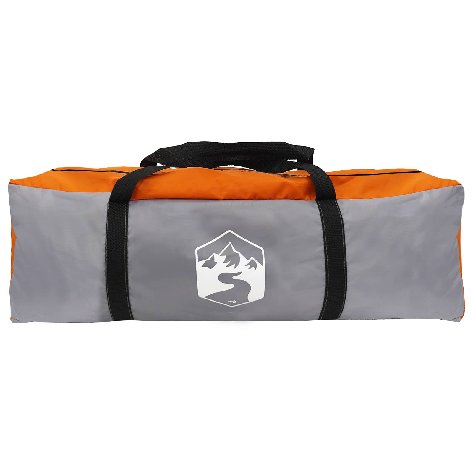 vidaXL Cabin Tent Grey and Orange 6-Person Polyester and Steel