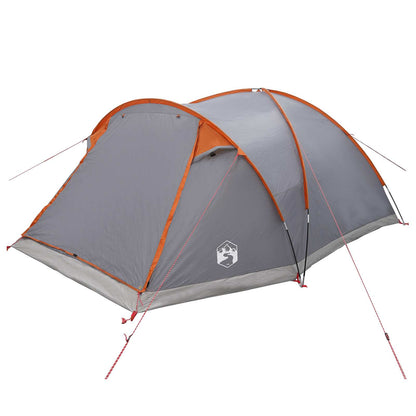 vidaXL Cabin Tent Grey and Orange 6-Person Polyester and Steel