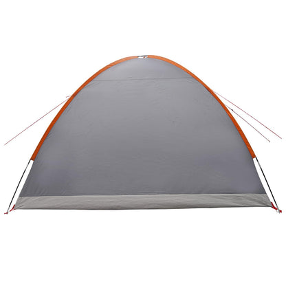 vidaXL Cabin Tent Grey and Orange 6-Person Polyester and Steel