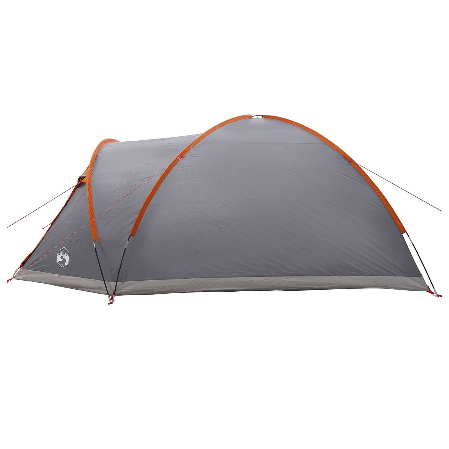 vidaXL Cabin Tent Grey and Orange 6-Person Polyester and Steel
