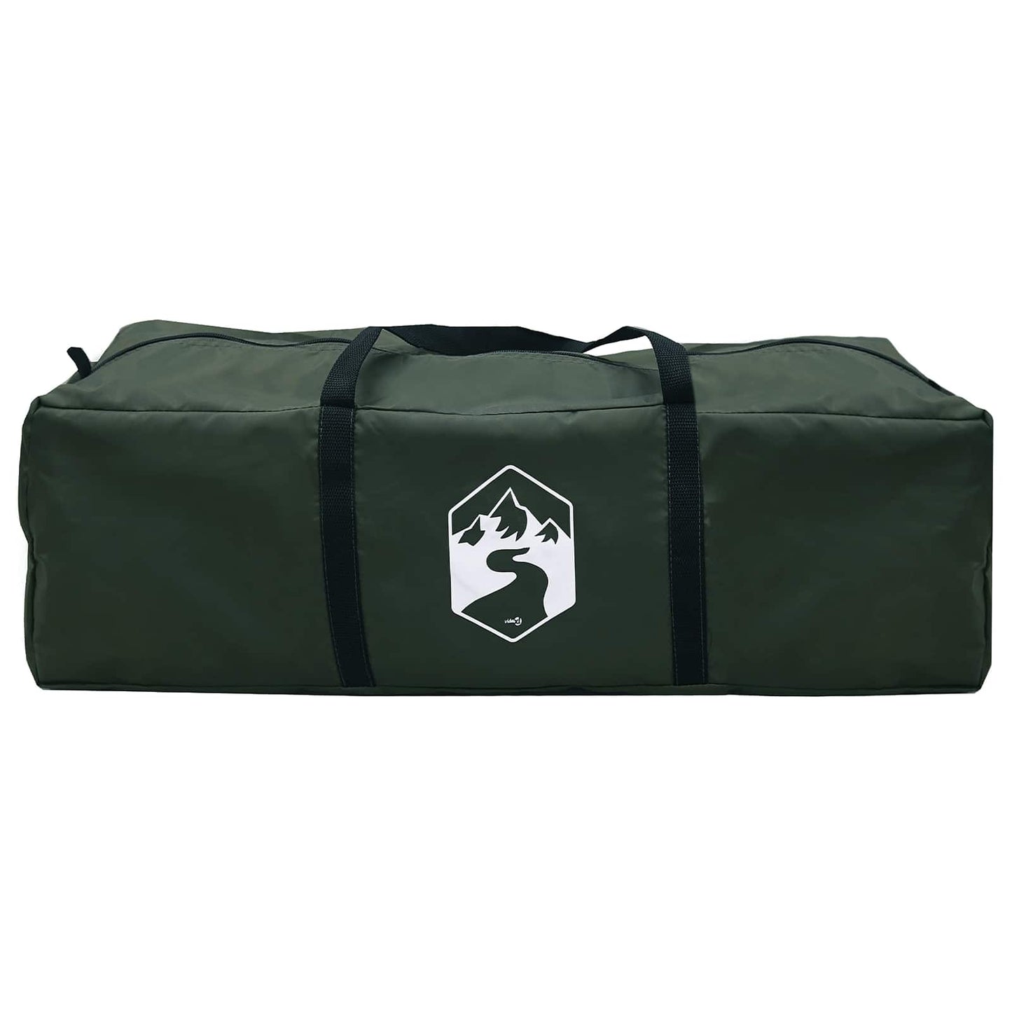 vidaXL Cabin Tent with Roof Army green 6-Person Polyester and Steel
