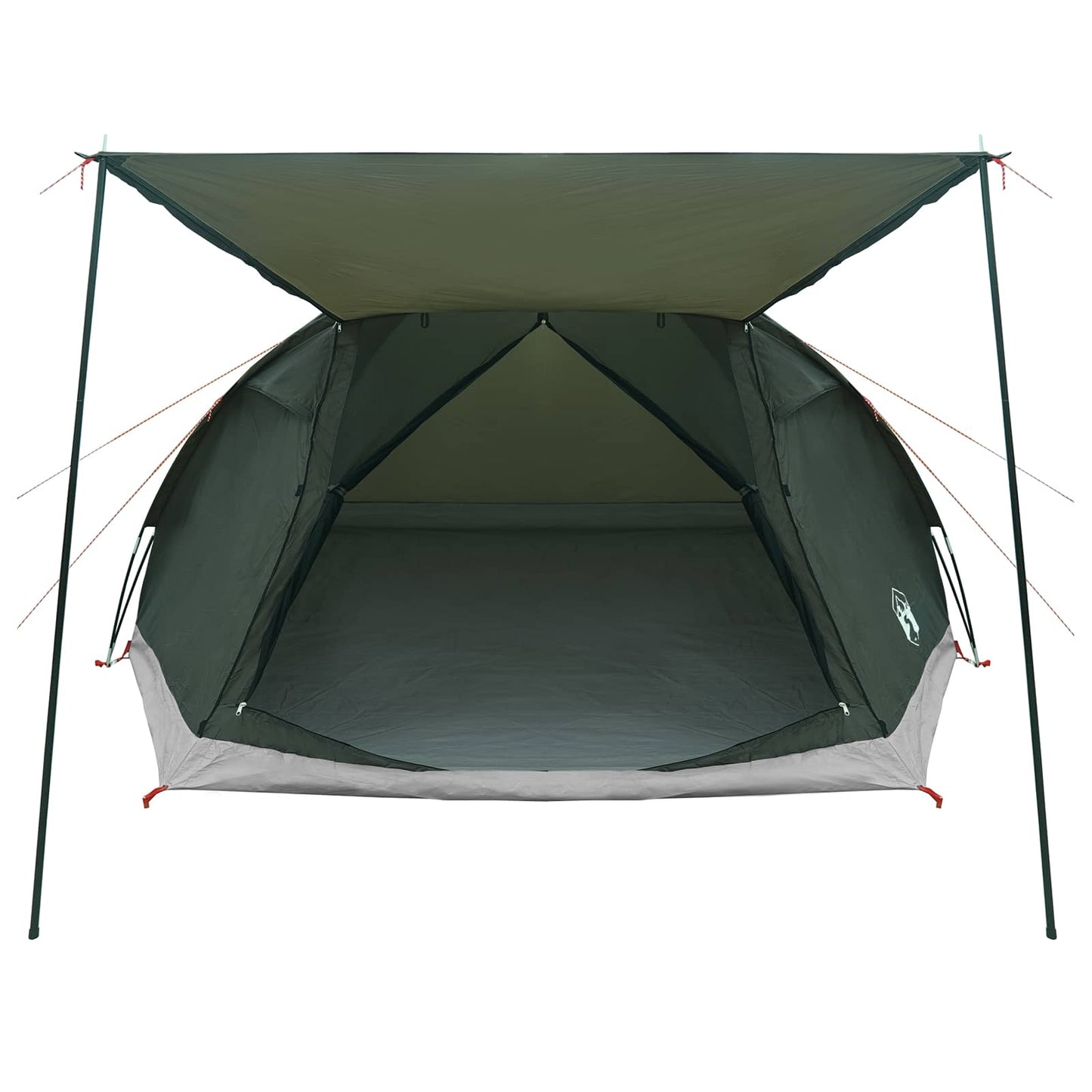 vidaXL Cabin Tent with Roof Army green 6-Person Polyester and Steel