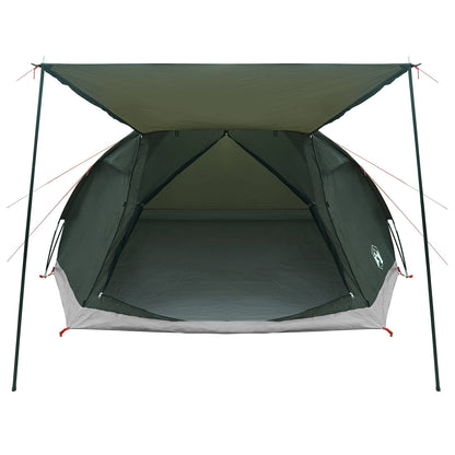 vidaXL Cabin Tent with Roof Army green 6-Person Polyester and Steel