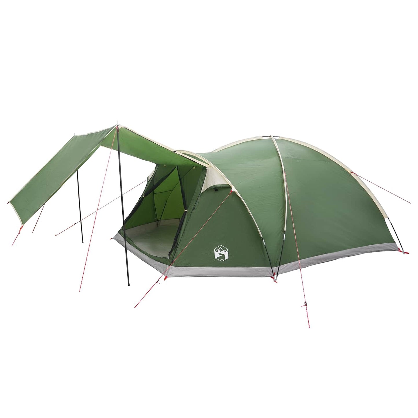 vidaXL Cabin Tent with Roof Green 8-Person Polyester and Steel - 40890