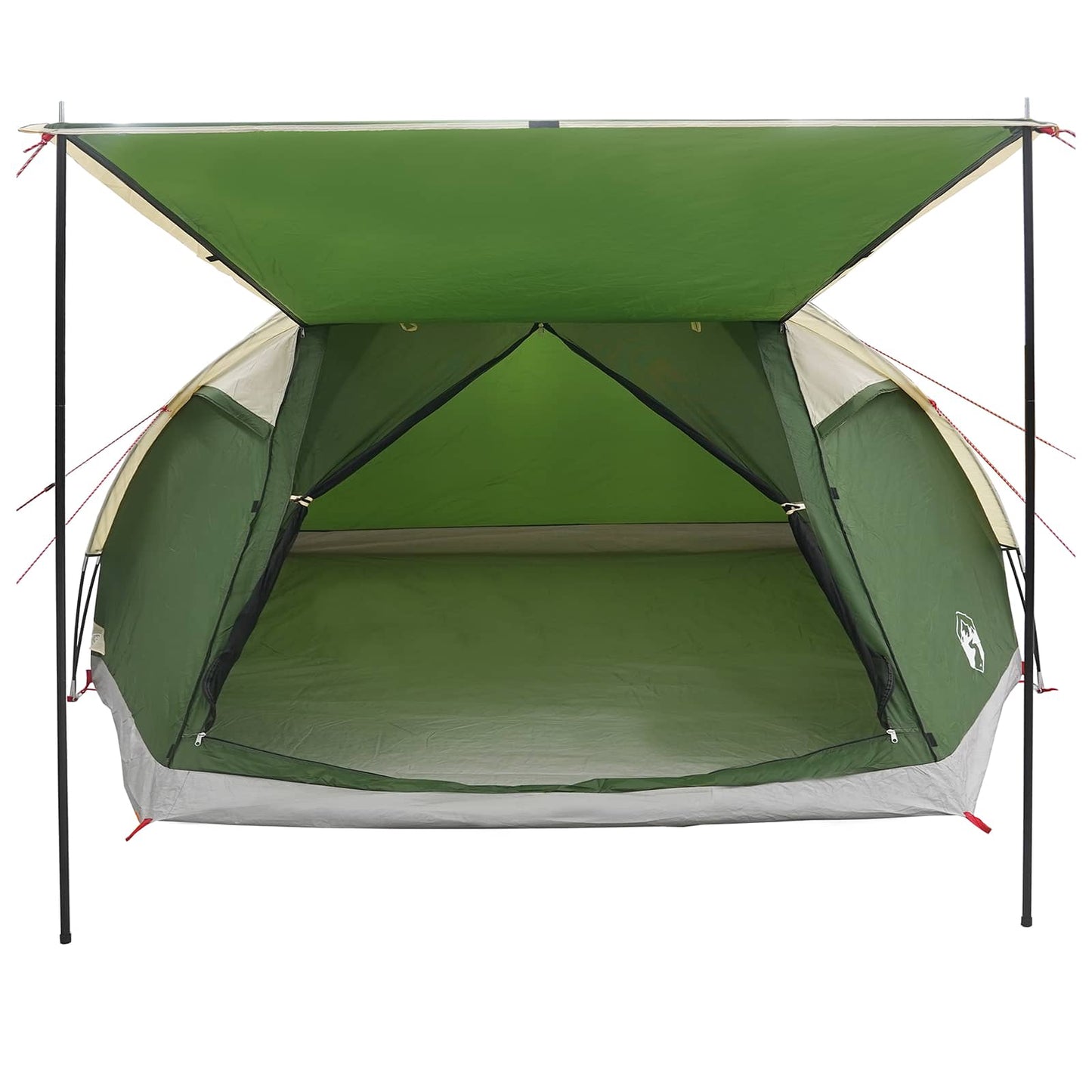 vidaXL Cabin Tent with Roof Green 8-Person Polyester and Steel - 40890