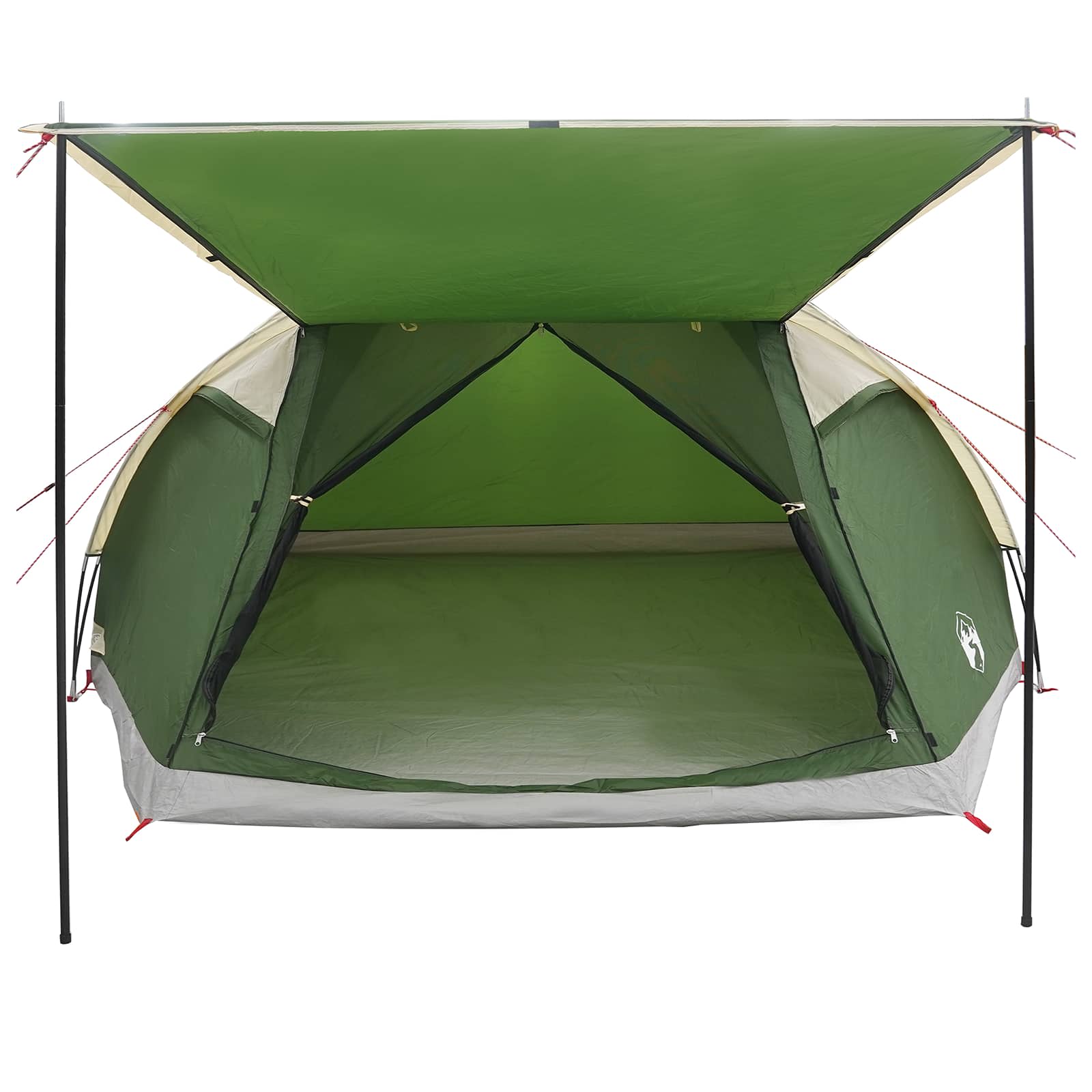 vidaXL Cabin Tent with Roof Green 8-Person Polyester and Steel - 40890