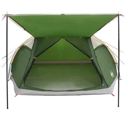 vidaXL Cabin Tent with Roof Green 8-Person Polyester and Steel - 40890