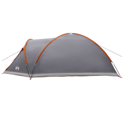 vidaXL Cabin Tent Grey and Orange 8-Person Polyester and Steel - 40898