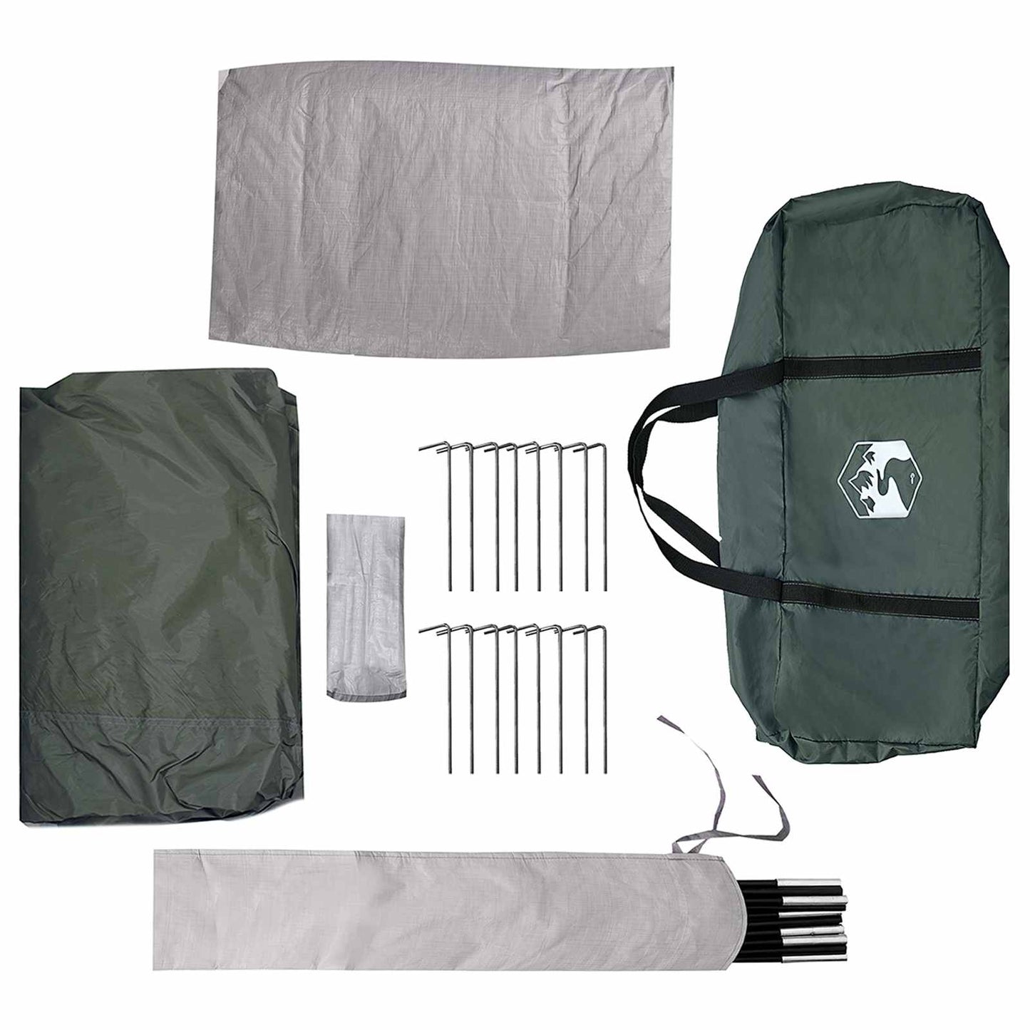 vidaXL Cabin Tent with Roof Army green 8-Person Polyester and Steel - 40911