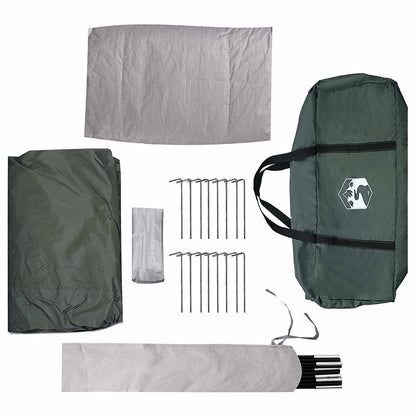 vidaXL Cabin Tent with Roof Army green 8-Person Polyester and Steel - 40911