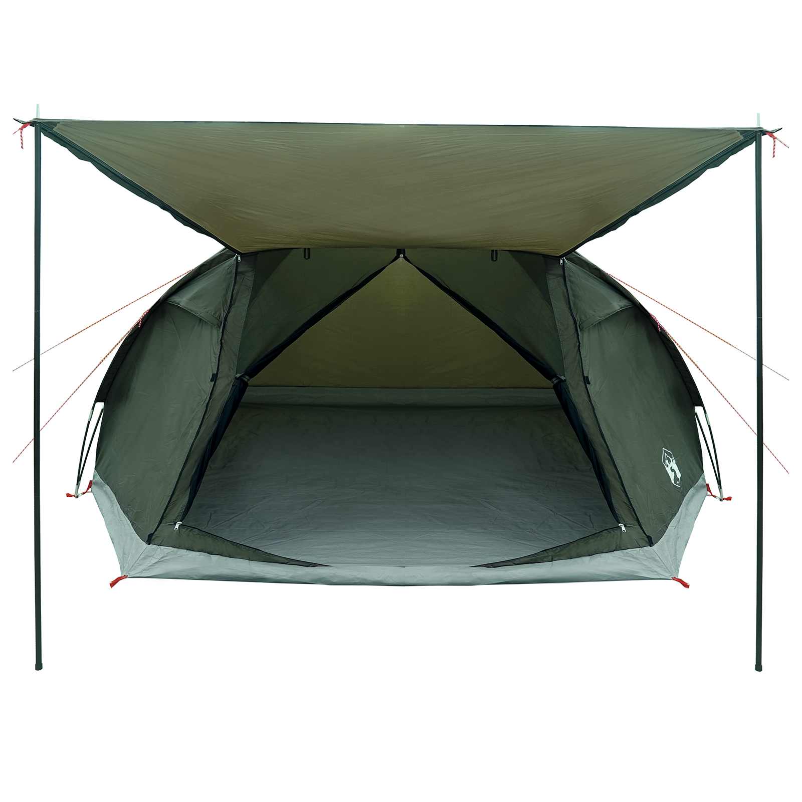 vidaXL Cabin Tent with Roof Army green 8-Person Polyester and Steel - 40911