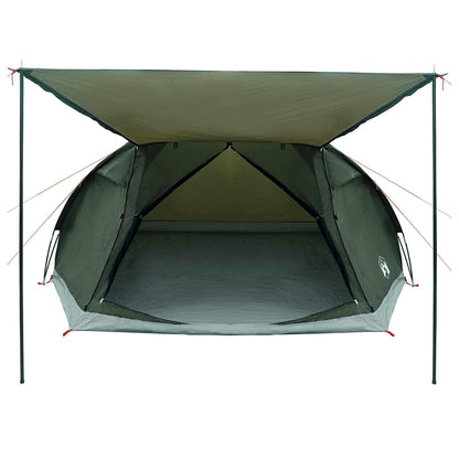 vidaXL Cabin Tent with Roof Army green 8-Person Polyester and Steel - 40911