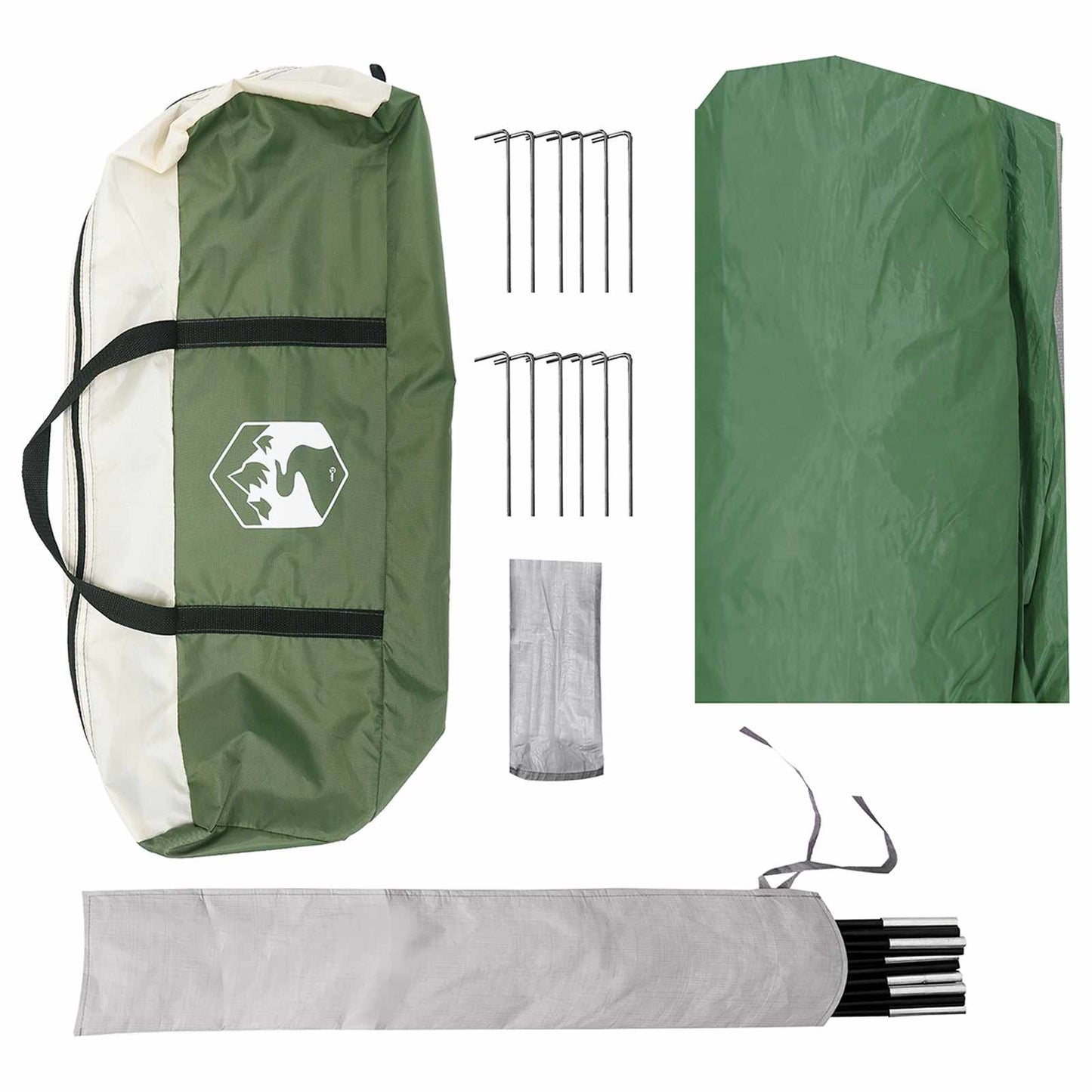 vidaXL Camping Tarp Water-resistant Green 550 x 400 x 230 cm