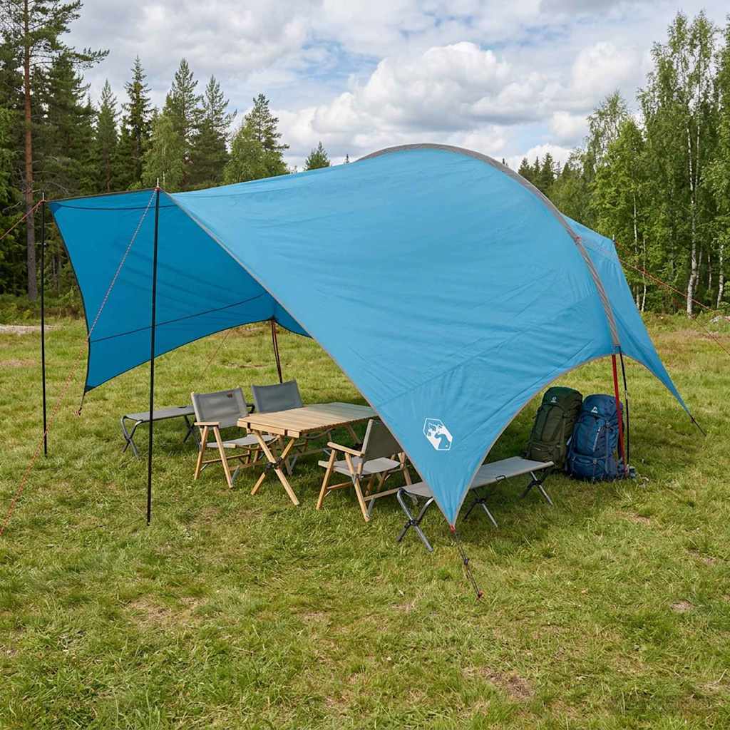 vidaXL Camping Tarp Water-resistant Blue 550 x 400 x 230 cm