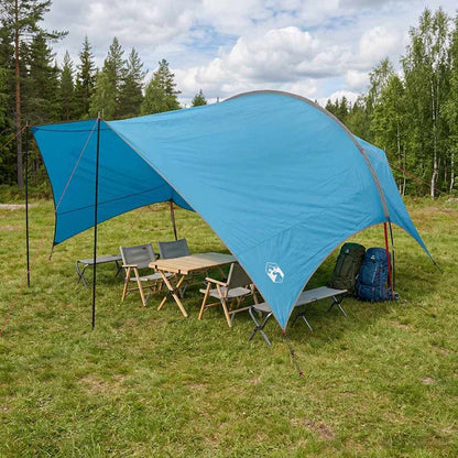 vidaXL Camping Tarp Water-resistant Blue 550 x 400 x 230 cm
