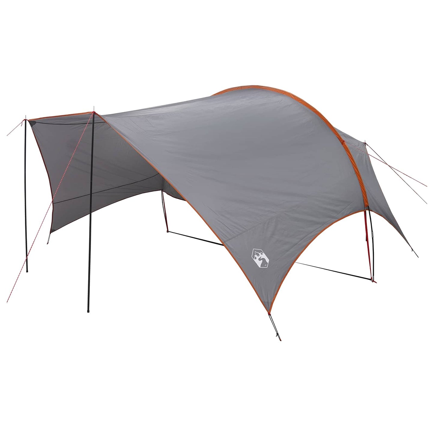 vidaXL Camping Tarp Water-resistant Grey and Orange 550 x 400 x 230 cm