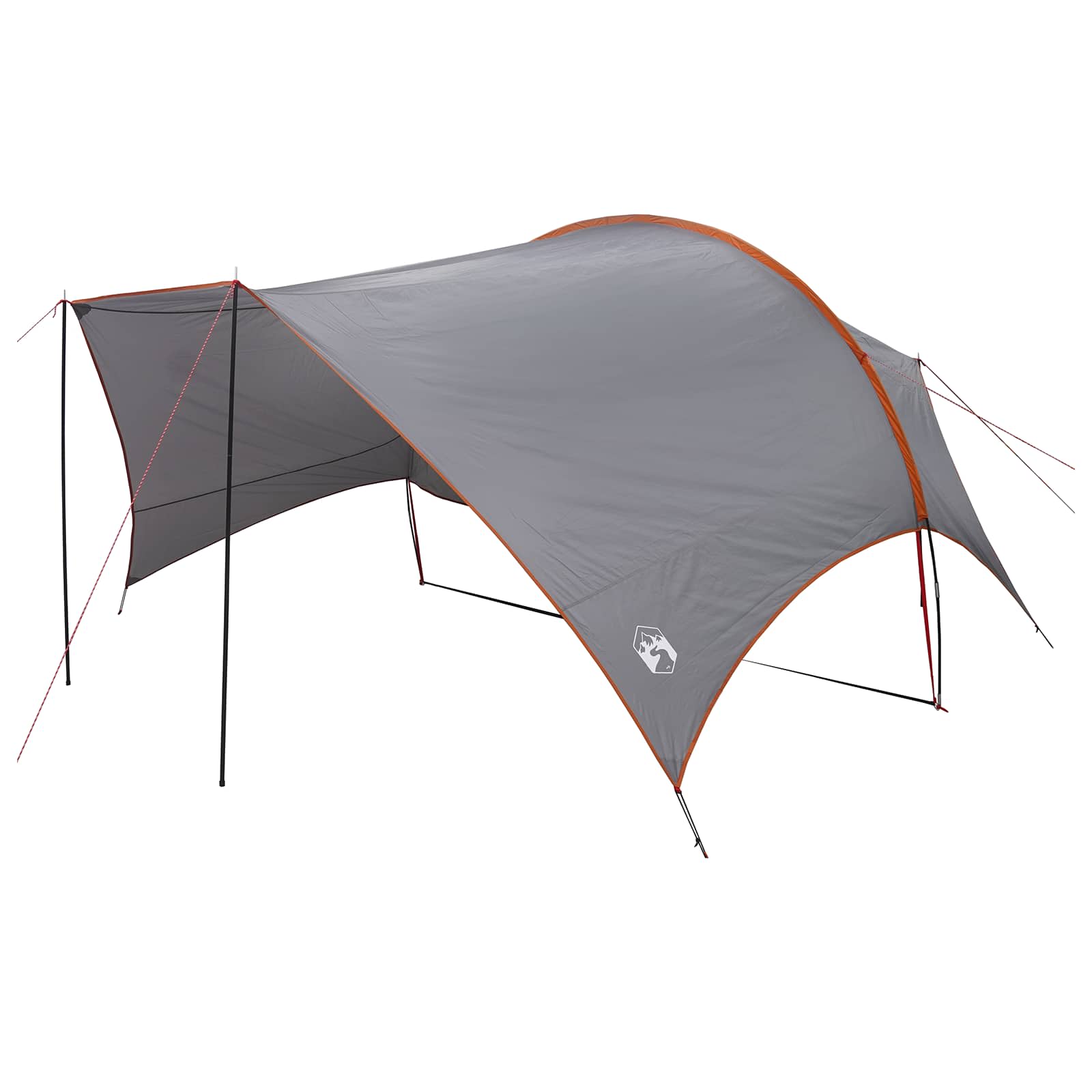 vidaXL Camping Tarp Water-resistant Grey and Orange 550 x 400 x 230 cm