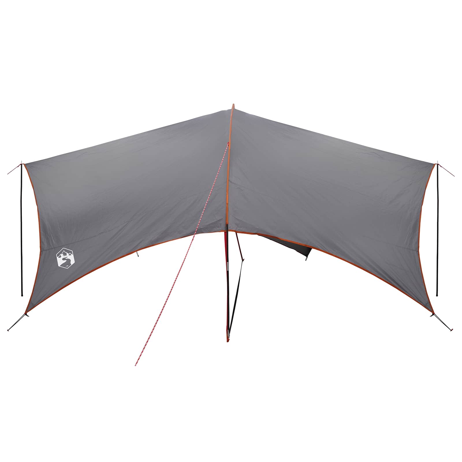 vidaXL Camping Tarp Water-resistant Grey and Orange 550 x 400 x 230 cm