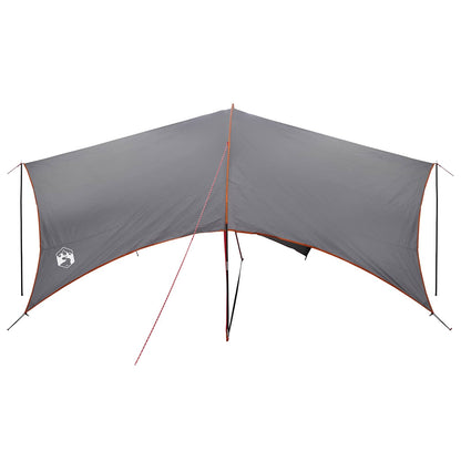vidaXL Camping Tarp Water-resistant Grey and Orange 550 x 400 x 230 cm