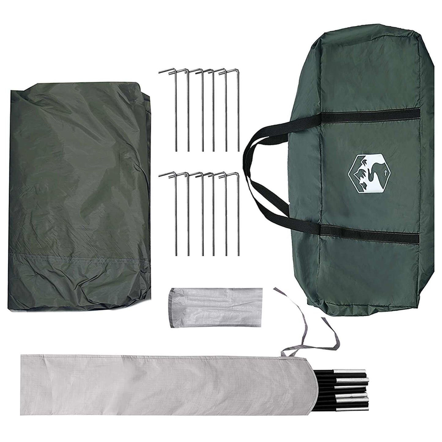 vidaXL Camping Tarp Water-resistant Army Green 550 x 400 x 230 cm
