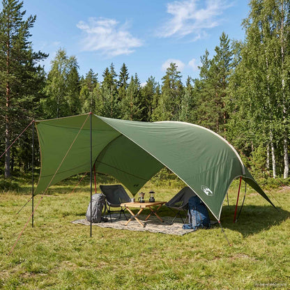 vidaXL Camping Tarp Water-resistant Green 690 x 580 x 255 cm
