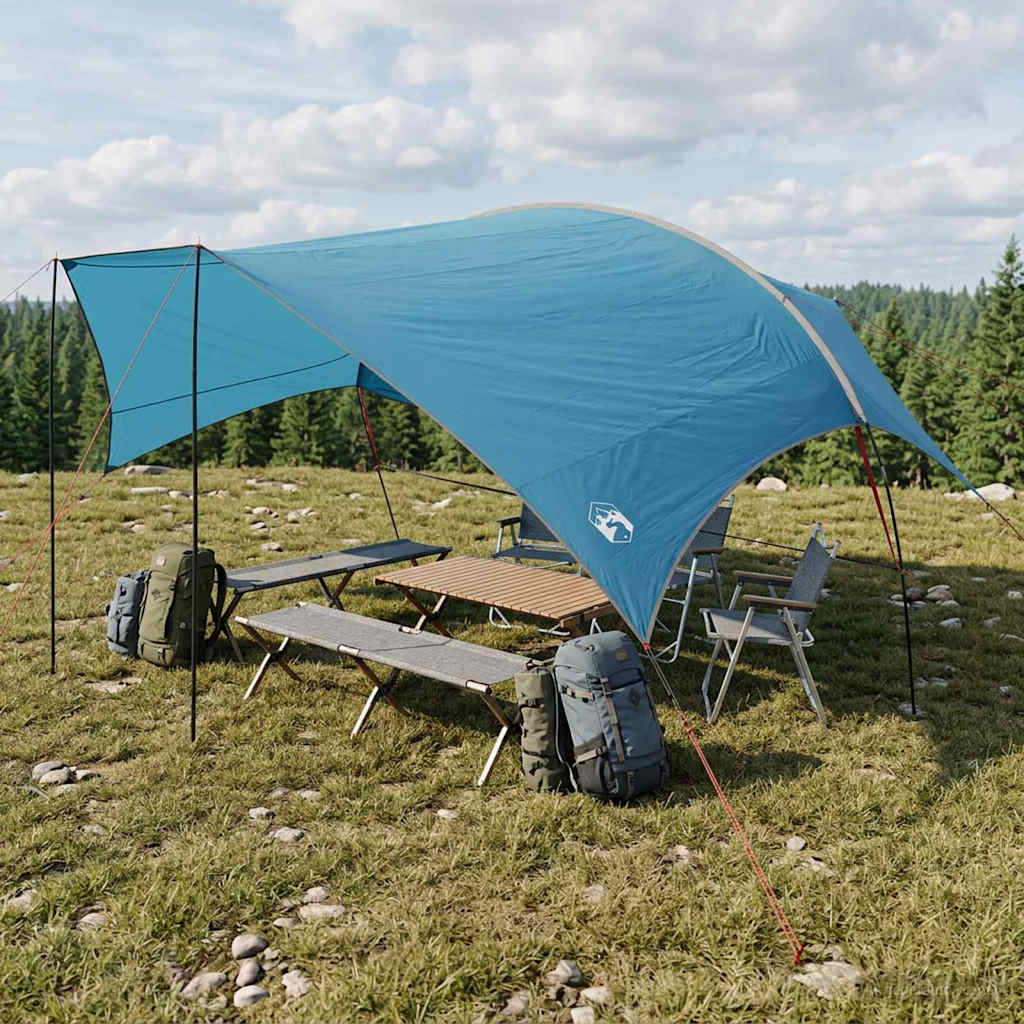 vidaXL Camping Tarp Water-resistant Blue 695 x 580 x 200 cm