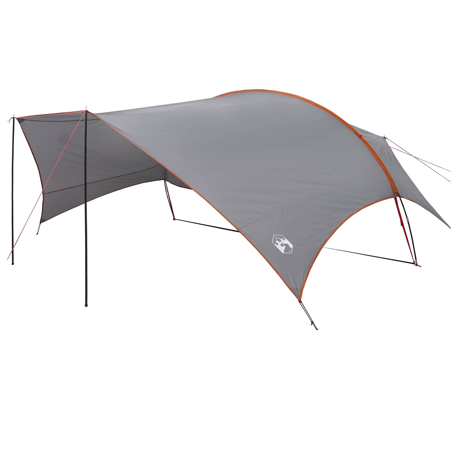 vidaXL Camping Tarp Water-resistant Grey and Orange 695 x 580 x 200 cm