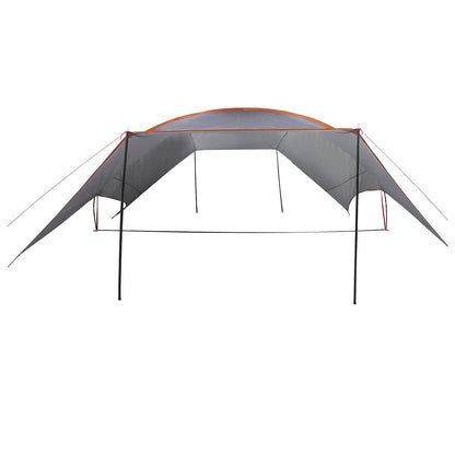 vidaXL Camping Tarp Water-resistant Grey and Orange 695 x 580 x 200 cm