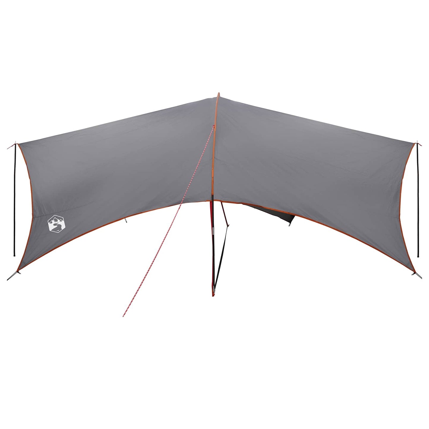 vidaXL Camping Tarp Water-resistant Grey and Orange 695 x 580 x 200 cm