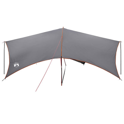vidaXL Camping Tarp Water-resistant Grey and Orange 695 x 580 x 200 cm
