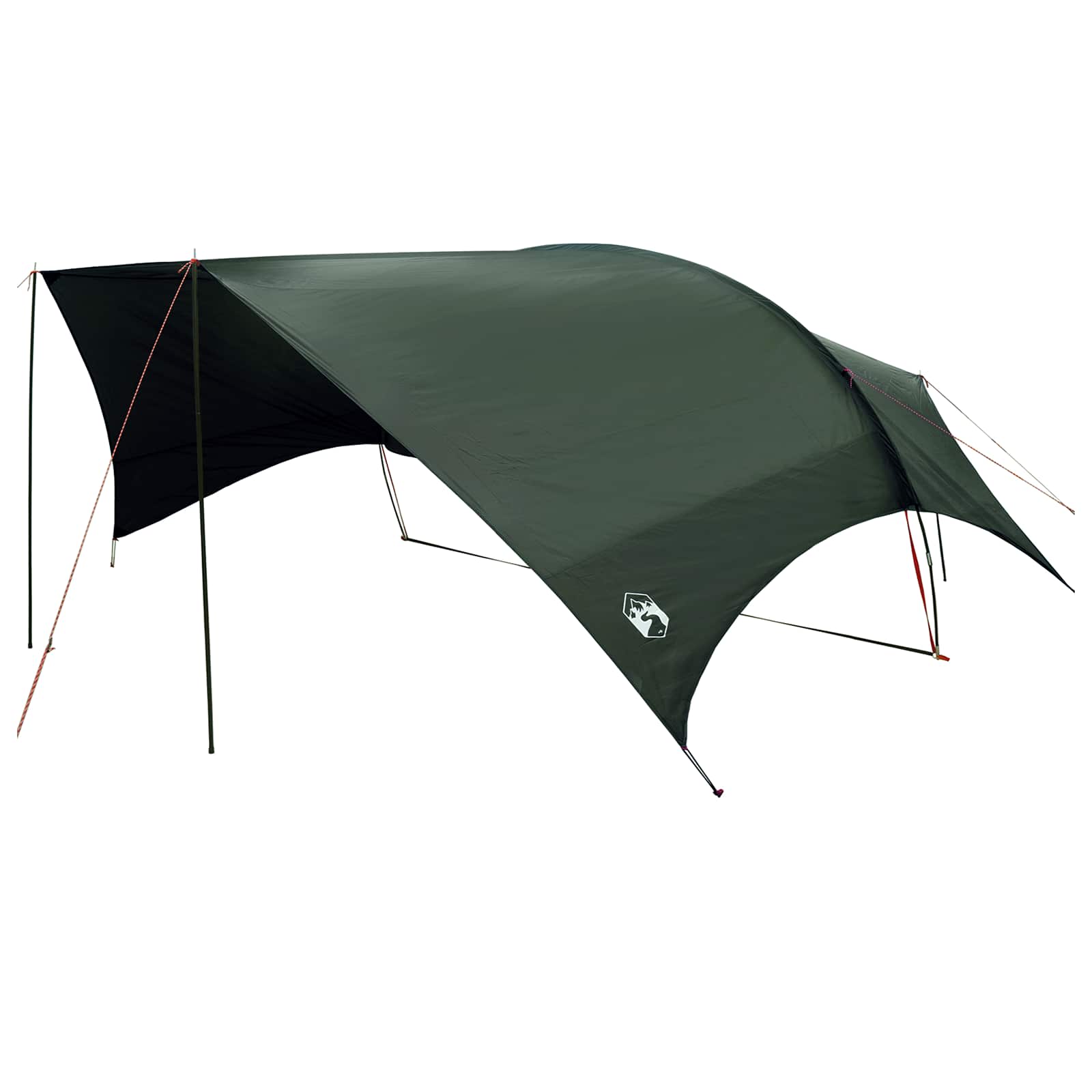 vidaXL Camping Tarp Water-resistant Army Green 695 x 580 x 200 cm