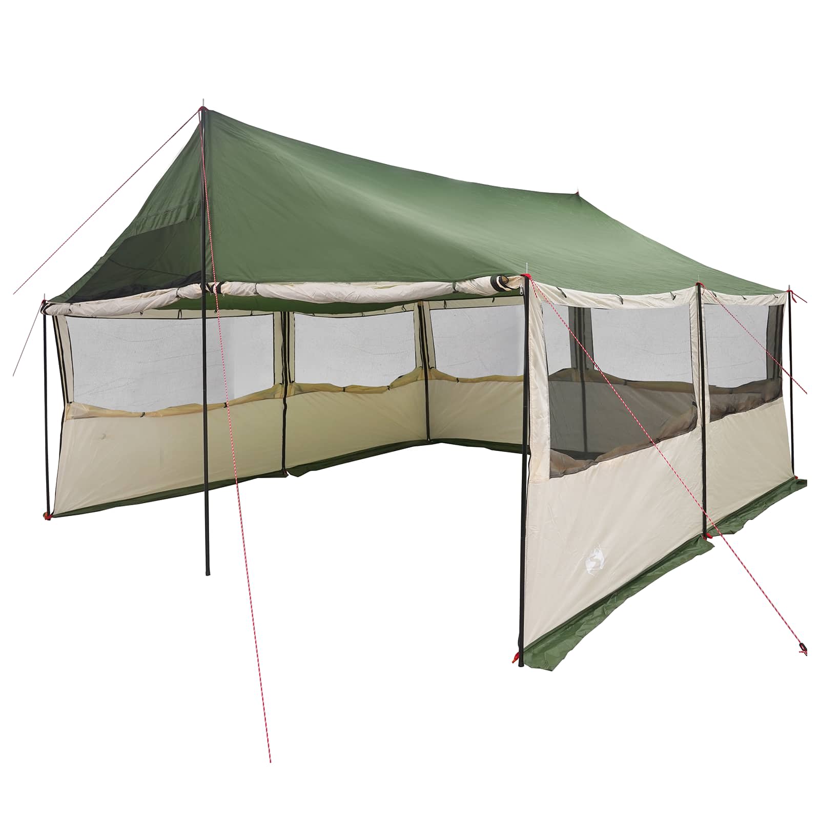 vidaXL Family Tent Green 450 x 400 x 265 cm Polyester and Steel