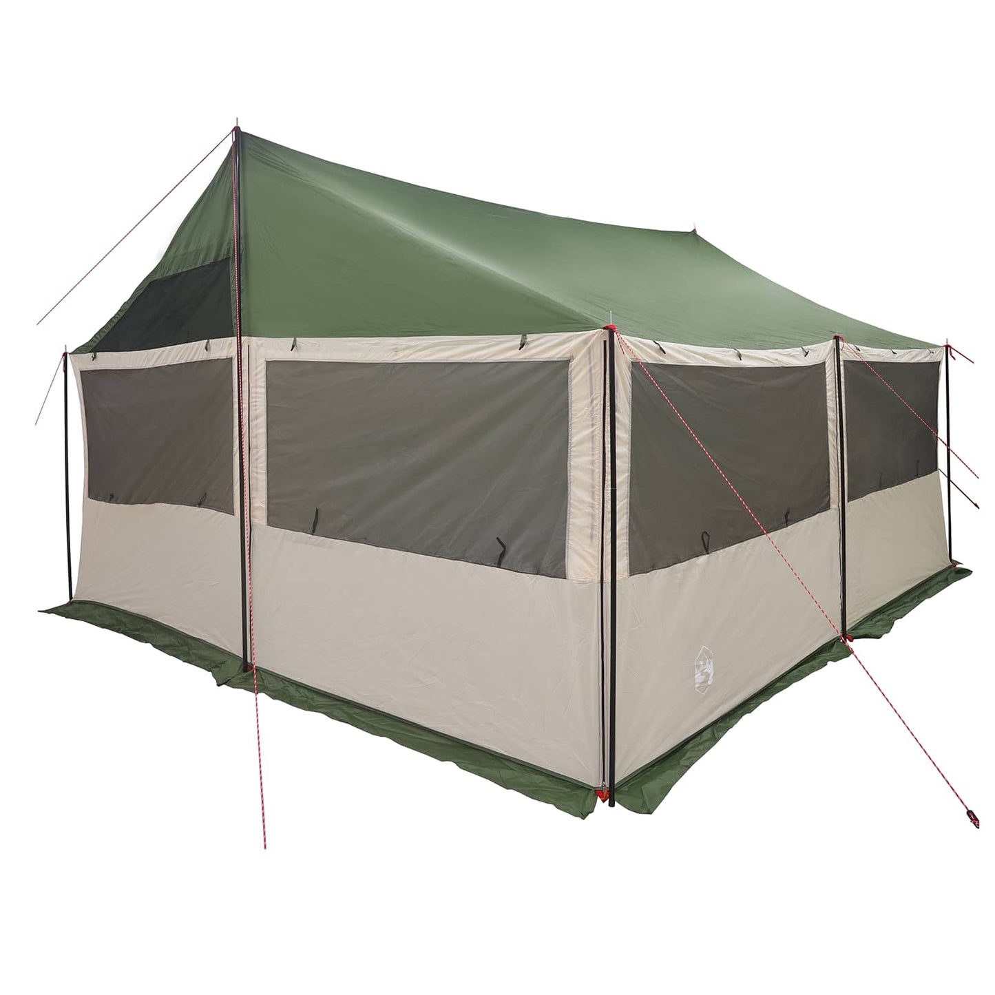 vidaXL Family Tent Green 450 x 400 x 265 cm Polyester and Steel