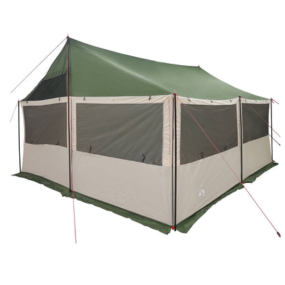 vidaXL Family Tent Green 450 x 400 x 265 cm Polyester and Steel