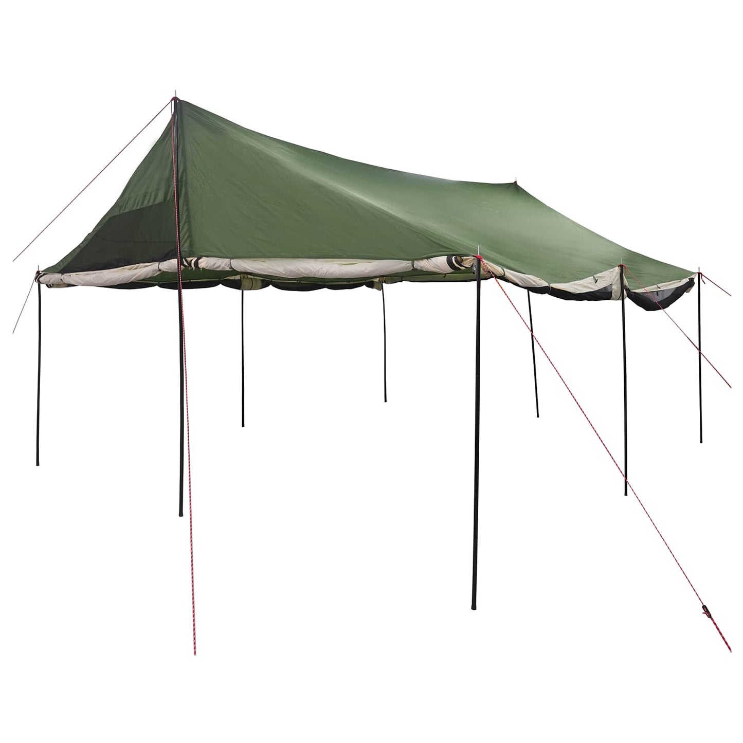 vidaXL Family Tent Green 450 x 400 x 265 cm Polyester and Steel
