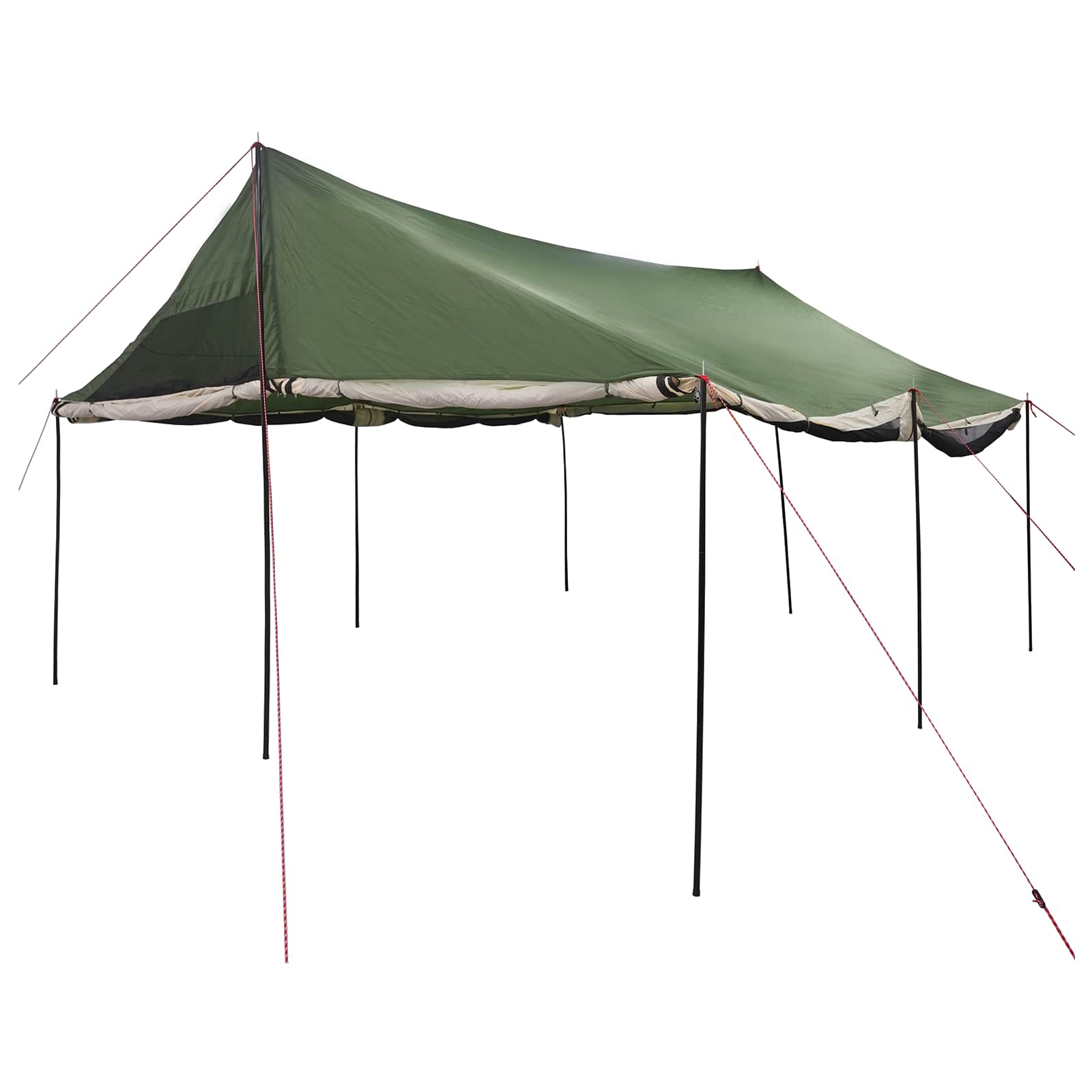 vidaXL Family Tent Green 450 x 400 x 265 cm Polyester and Steel