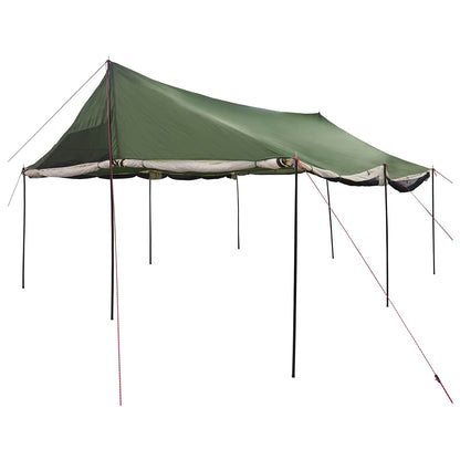 vidaXL Family Tent Green 450 x 400 x 265 cm Polyester and Steel
