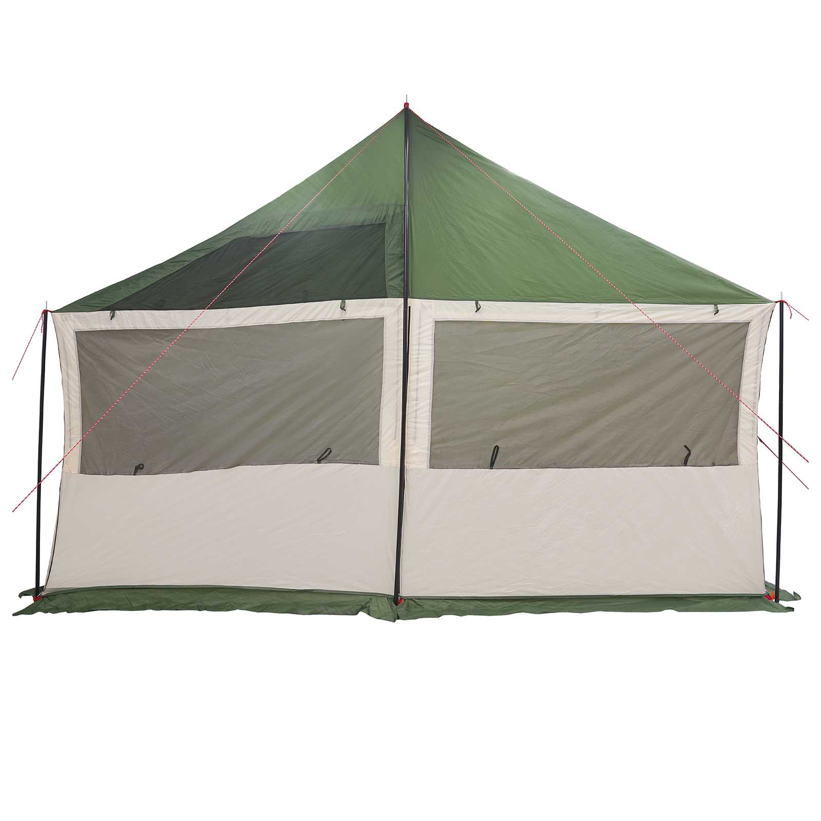 vidaXL Family Tent Green 450 x 400 x 265 cm Polyester and Steel