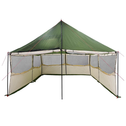 vidaXL Family Tent Green 450 x 400 x 265 cm Polyester and Steel