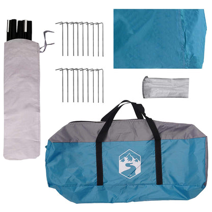 vidaXL Family Tent Blue 450 x 400 x 265 cm Polyester and Steel