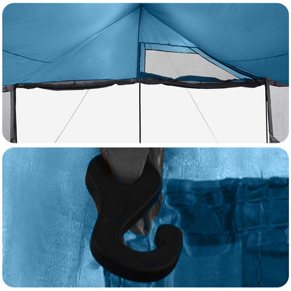 vidaXL Family Tent Blue 450 x 400 x 265 cm Polyester and Steel