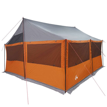 vidaXL Family Tent with Roof Grey and Orange 450 x 400 x 265 cm