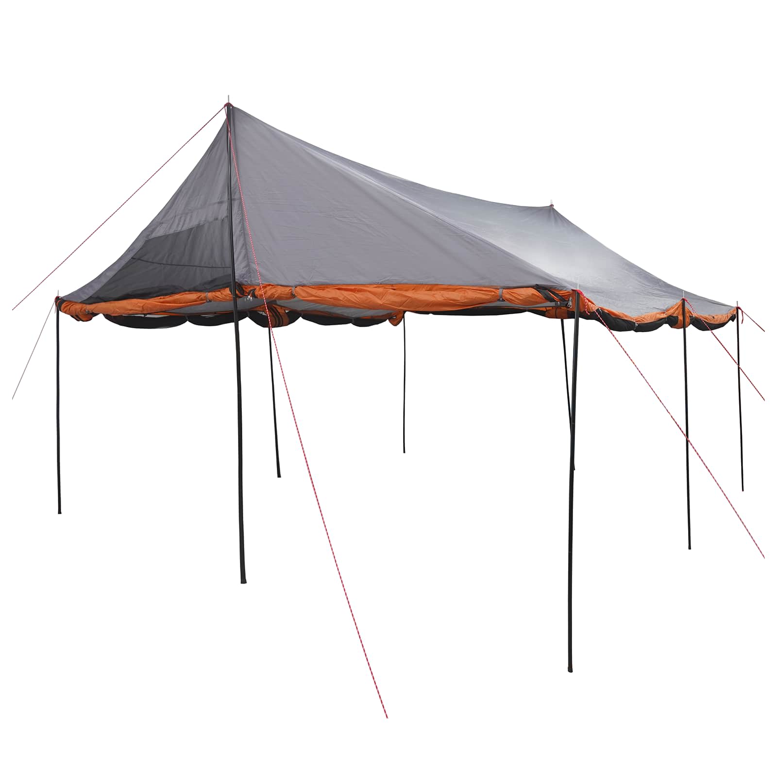 vidaXL Family Tent with Roof Grey and Orange 450 x 400 x 265 cm