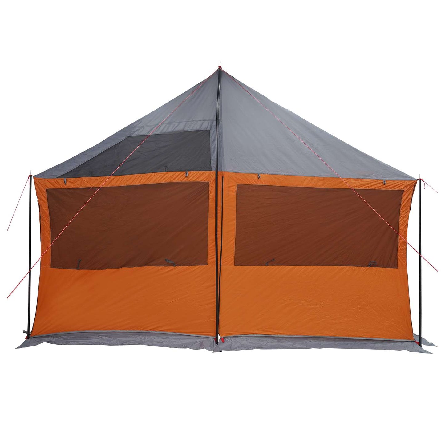vidaXL Family Tent with Roof Grey and Orange 450 x 400 x 265 cm