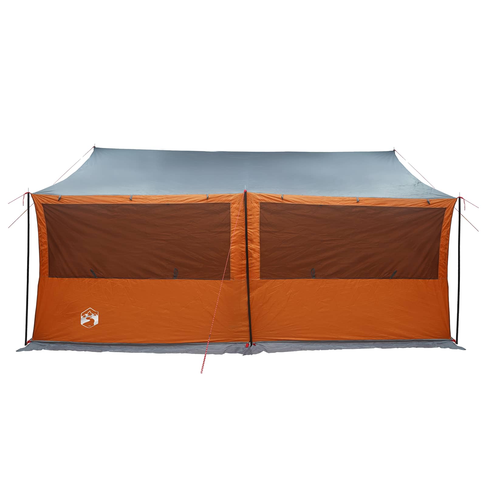 vidaXL Family Tent with Roof Grey and Orange 450 x 400 x 265 cm