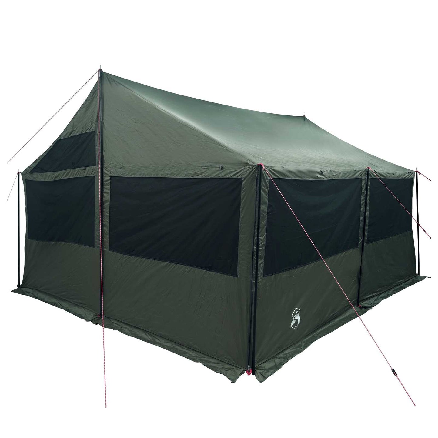 vidaXL Family Tent Army green 450 x 400 x 265 cm Polyester and Steel