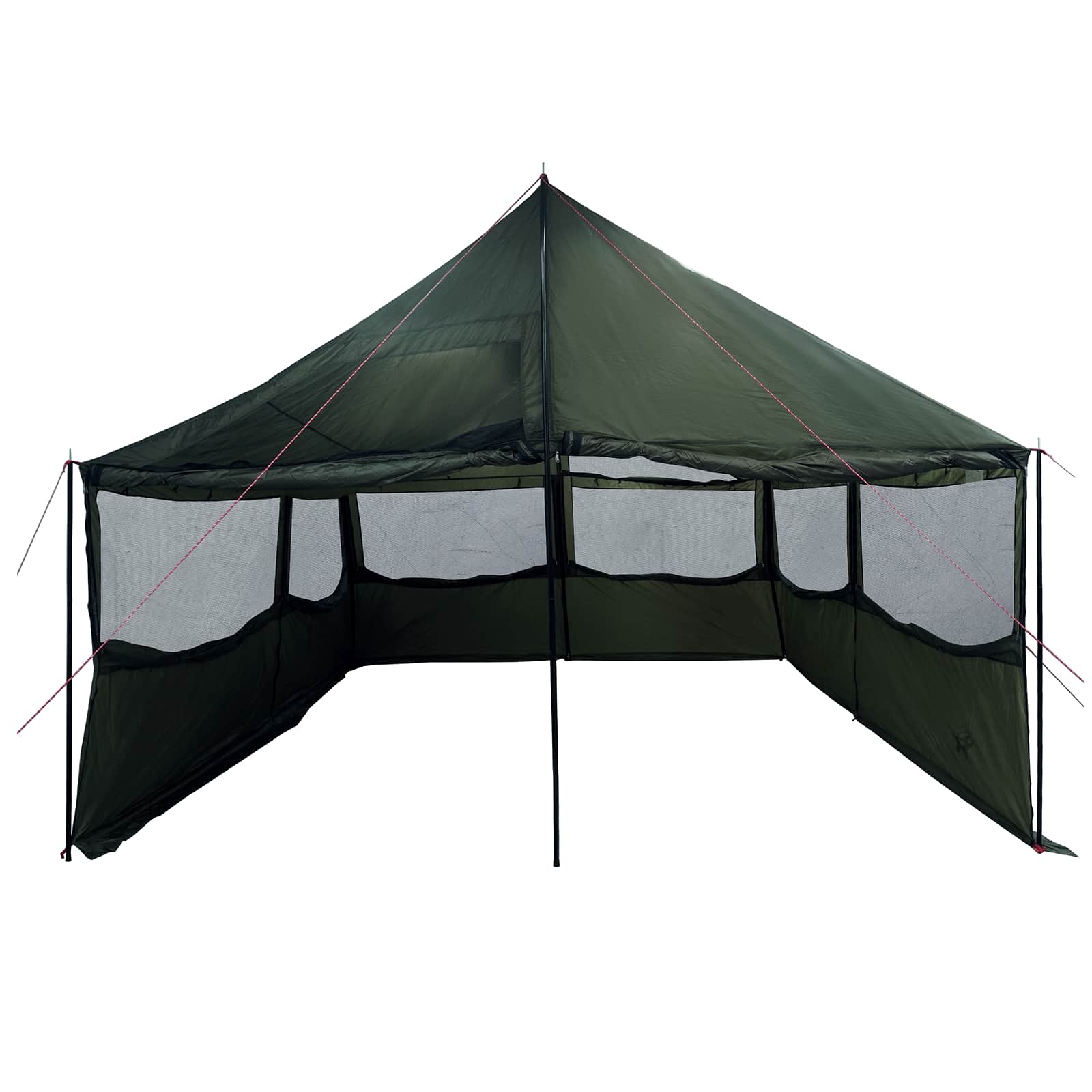 vidaXL Family Tent Army green 450 x 400 x 265 cm Polyester and Steel