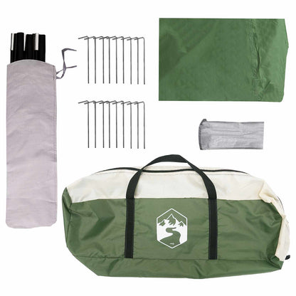vidaXL Family Tent Green 600 x 400 x 268 cm Polyester and Steel