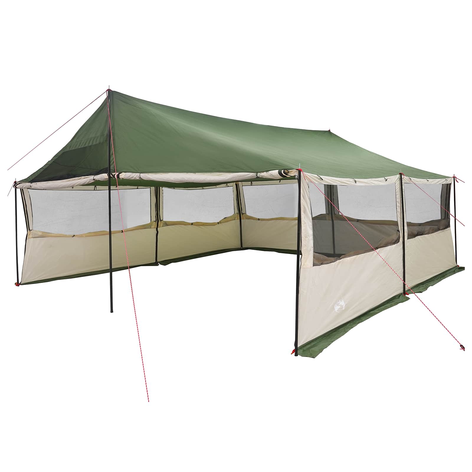 vidaXL Family Tent Green 600 x 400 x 268 cm Polyester and Steel