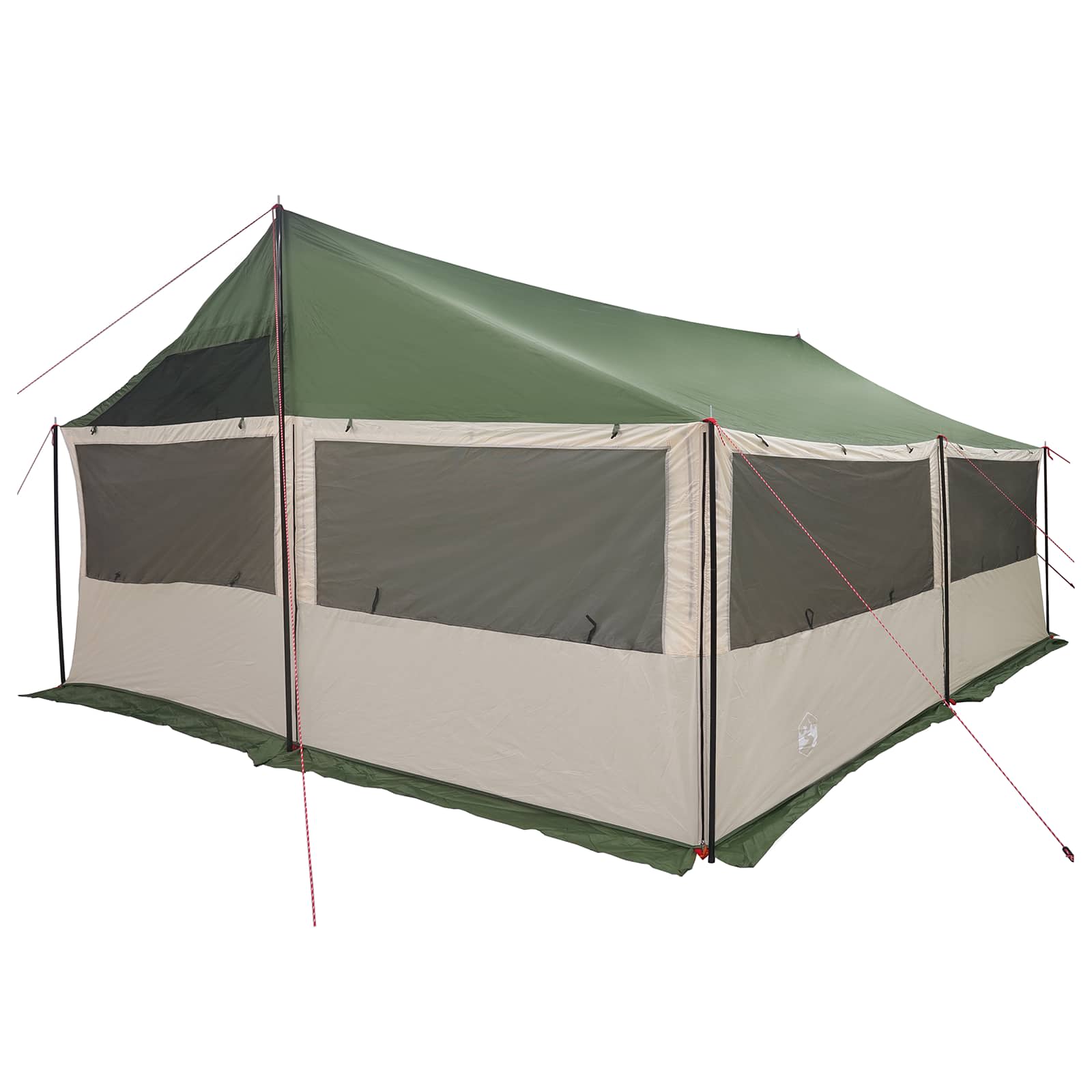 vidaXL Family Tent Green 600 x 400 x 268 cm Polyester and Steel